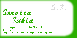 sarolta kukla business card